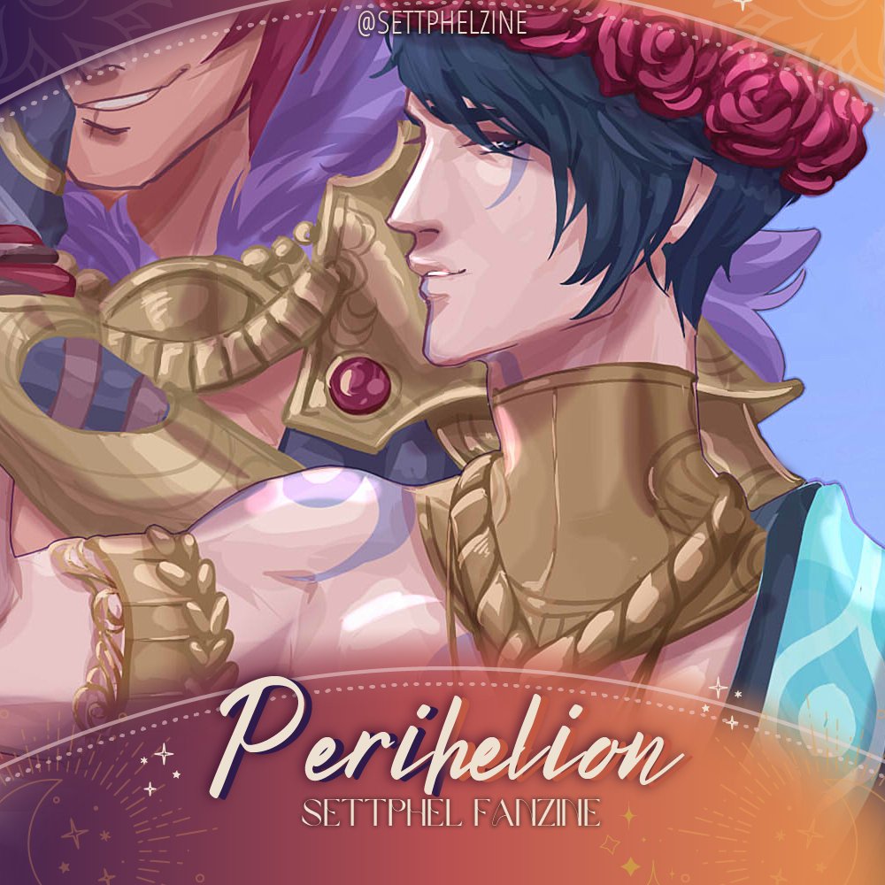 Heya everyone, I´m participating in the <a href="/SettPhelZine/">Perihelion: SettPhel Zine</a>! 
It´s a charity zine featuring many amazing #settphel artists and writers~ 

Here´s a small preview, of one, of my two entries!