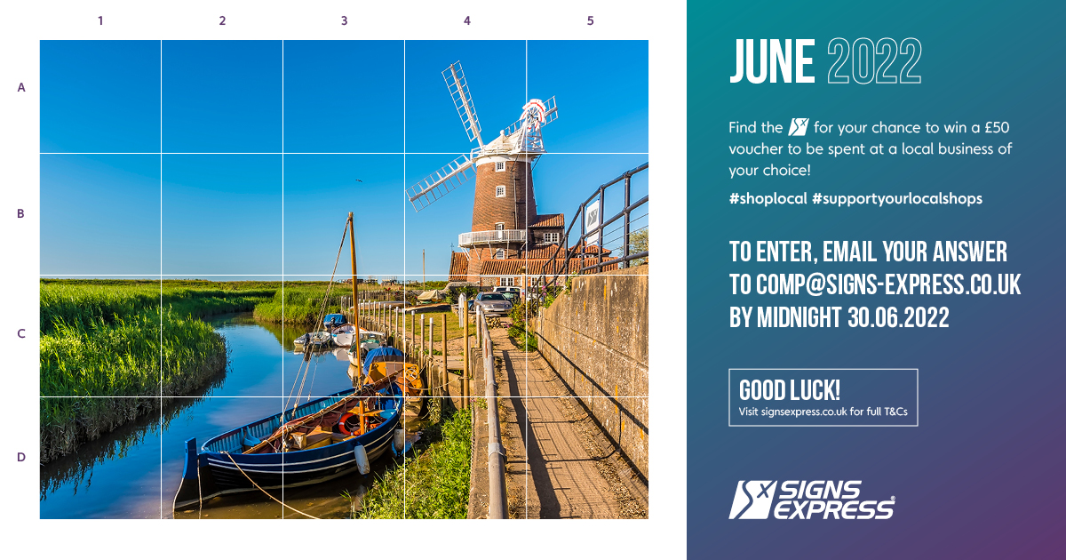 💷 Find the Signs Express logo for your chance to win a £50 voucher to spend at a local business of your choice! 💷

Just email your answer to comp@signs-express.co.uk by midnight on 30/6/2022

Good luck!

#ShopLocal #SupportYourLocalShops