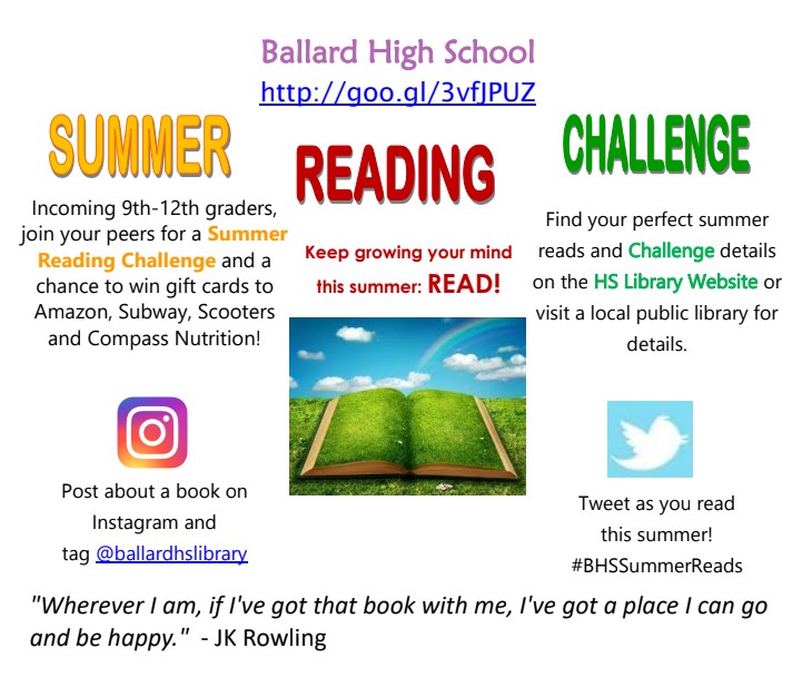 It's Summer! Time for our Summer Reading Challenge. Let's get record participation! goo.gl/3vfJPUZ