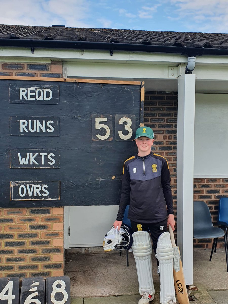 cycscores's tweet photo. U13s District
Tigers v U12s.
Tigers finished on 153ao chasing 210.
Spreadbury with a fantastic 53 @sandbachcc
King 25 @wpcc
Brown 24 @JetsCricket 
O'Brien 3-39
Thank you so much to @winsford_cc for their hospitality and a great wicket for junior cricket and to Steve our Umpire. https://t.co/qZZruyQawP