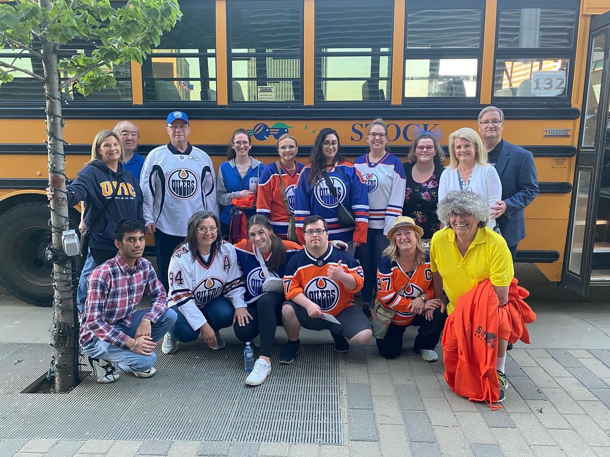 EDSSociety's tweet photo. What a game #1 for the Western Conference Final! We’ve got 3 more games for you to get early bird prizes and have a chance to win the #Mega5050. THANK YOU to Stork Transportation for getting us to Rogers Place and back ! 🚨🚨

LETS GO OILERS 🧡💙🧡 https://t.co/kzAI9NaIRe