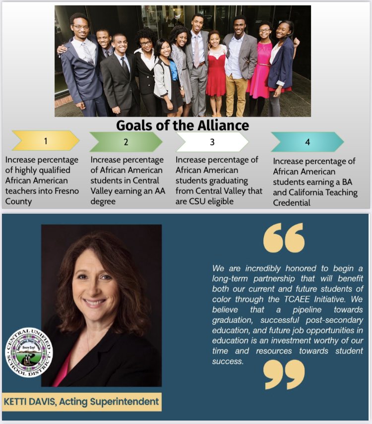 <a href="/corey_prados/">Corey Prados</a> A Culturally Responsive African American Teacher Pipeline happening right here in partnership with our office and <a href="/CentralUSD/">Central Unified</a> <a href="/FresnoKremenEdu/">Kremen School of Education and Human Development</a>