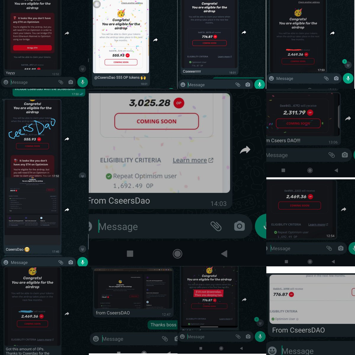 CseersDao's tweet image. The CSeersDAO family started the month with a bang by earning a huge amount to the sum of $106K (at ATH) via the Optimism airdrop.

We first made this alpha call 27th of August 2021.

Do you want to earn like this too? then follow us, RT and turn on notification.