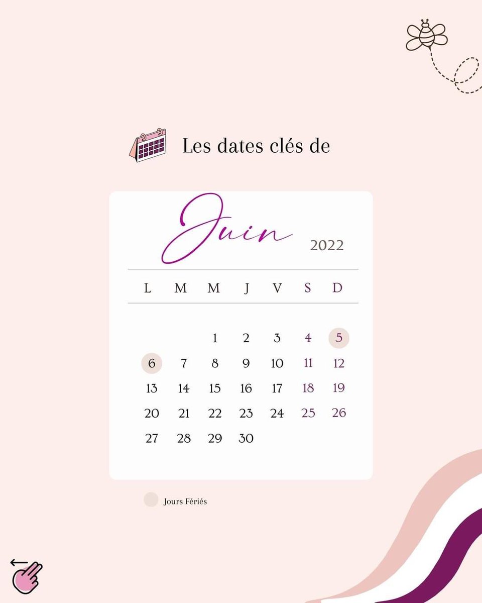 DigitalByAngel's tweet photo. 📆✔️ JUIN est là ! Les dates clés aussi 🥳
Lesquelles vous intéressent le + ?
#dates #juin #june #hellojuin #juin2022 #SaveTheDate #evenements #cm #marketing #calendriermarketing #webmarketing https://t.co/83hRvR3QoZ