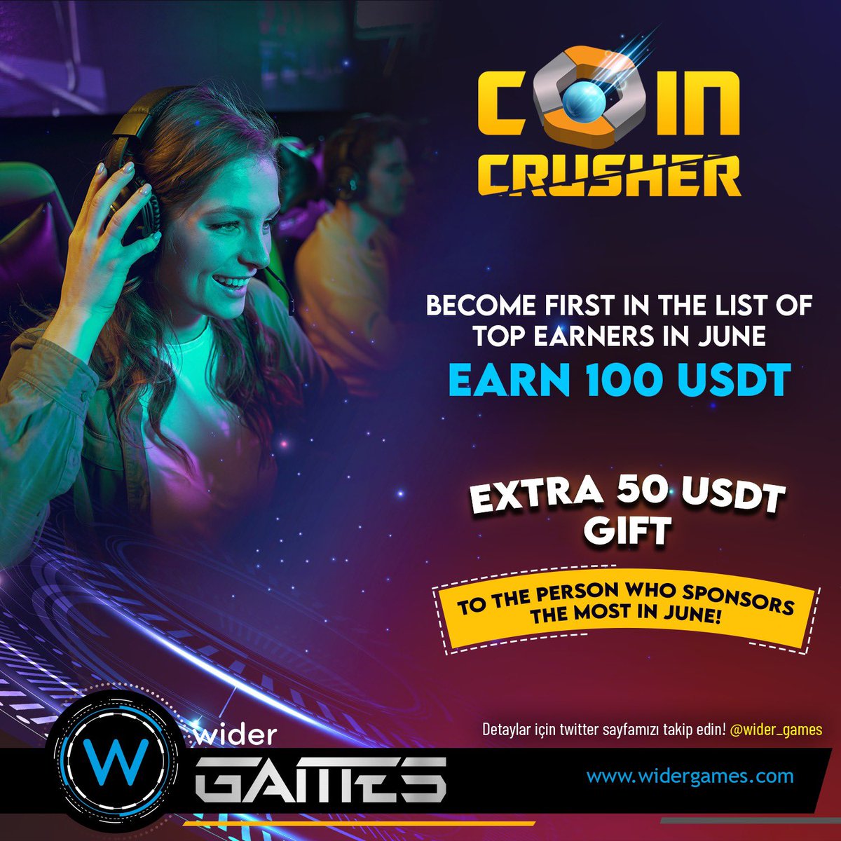 wider_games's tweet photo. ❤️🎉🎉🎉🎉wow 
#PlayToEarn  #EarnCrypto #coincrusher #widergames #usdtgift #coinprize #wdr #metwex https://t.co/gMIDWFnd0g