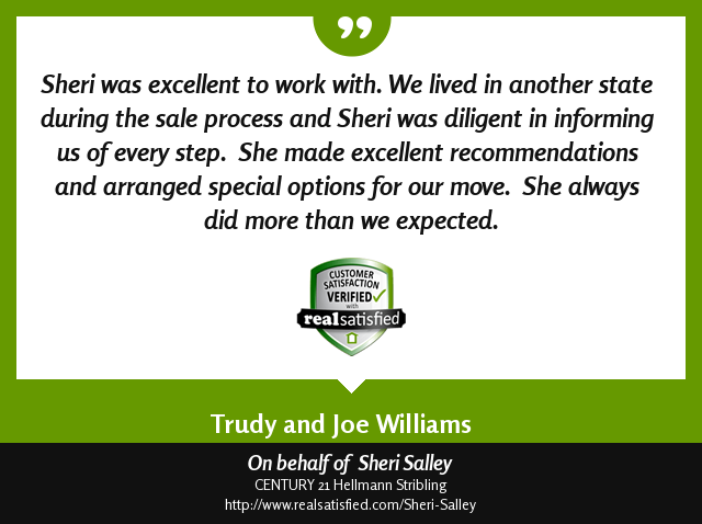 I'm always thrilled when a happy client expresses their happiness. realsatisfied.com/Sheri-Salley via <a href="/realsatisfied/">RealSatisfied</a>