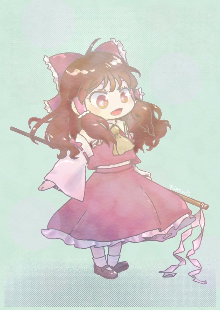 4mei_e's tweet image. 楽園の素敵な巫女✨
#東方イラスト #博麗霊夢