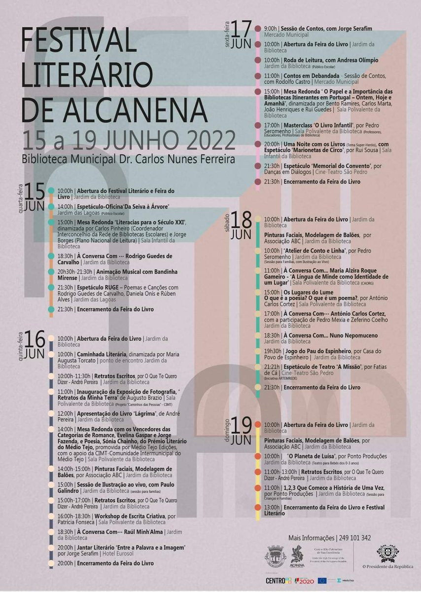 Programa do FALA - Festival Literário de Alcanena