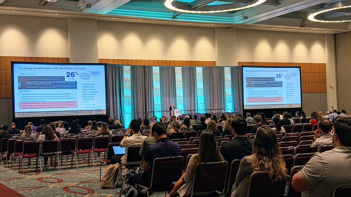 I appreciate how many people are talking about disability and physical activity/health at #ACSM2022 this year! #reducedisparities