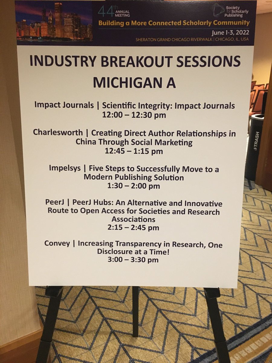 ImpactJrnls's tweet image. We are in Chicago for #SSP2022! Learn about our Scientific Integrity process today at 12pm CST, or stop by our booth (#411) to say hello or learn more about Impact Journals. @ScholarlyPub 

#openaccess #scholarlypublishing #publishing #AcademicTwitter #journal #aging #oncology