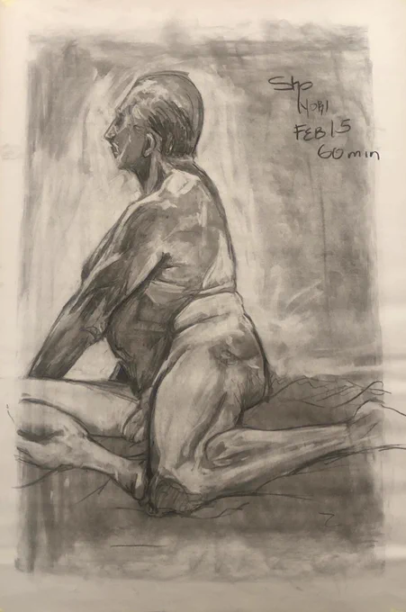 Top 4 life drawing studies from the last semester 