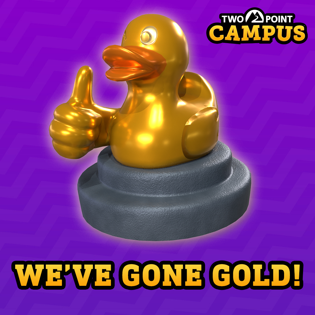 TwoPointStudios's tweet image. We have some exciting news:

Two Point Campus has
✨ GONE GOLD ✨

We can't wait for you to build your dream universities on August 9th!