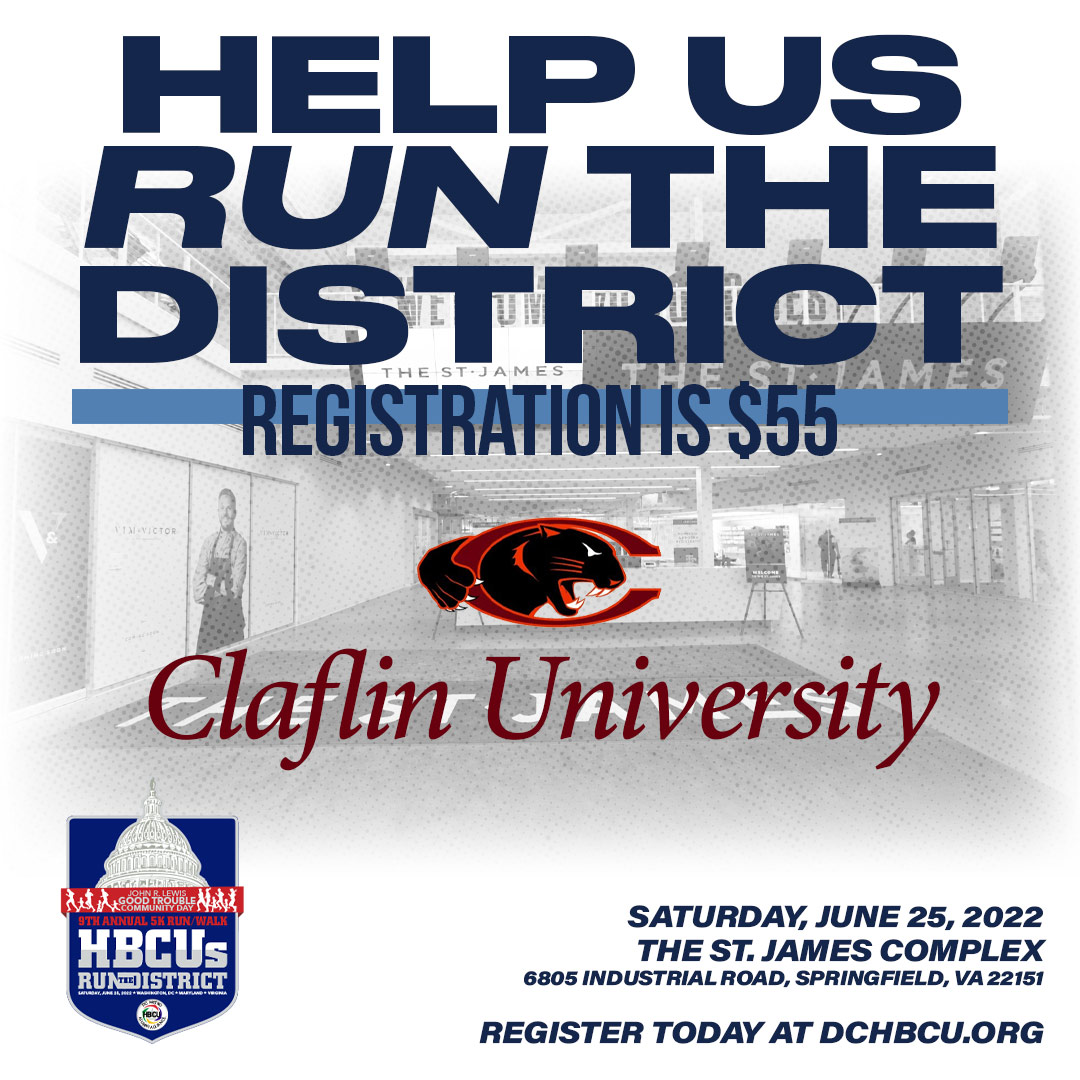 DC HBCU Alliance (@dchbcu) on Twitter photo HELP US RUN THE DISTRICT <a href="/ClaflinUniv1869/">Claflin University</a>!
We're getting closer to the June 25 date and we want to see the Panthers represented! Help your local alumni chapter raise funds for scholarship by registering today.
REGISTER TODAY: bit.ly/DCHBCU5kRunWal…
<a href="/ClaflinAlumni/">ClaflinAlumni</a> HELP US RUN THE DISTRICT <a href="/ClaflinUniv1869/">Claflin University</a>!
We're getting closer to the June 25 date and we want to see the Panthers represented! Help your local alumni chapter raise funds for scholarship by registering today.
REGISTER TODAY: bit.ly/DCHBCU5kRunWal…
<a href="/ClaflinAlumni/">ClaflinAlumni</a>