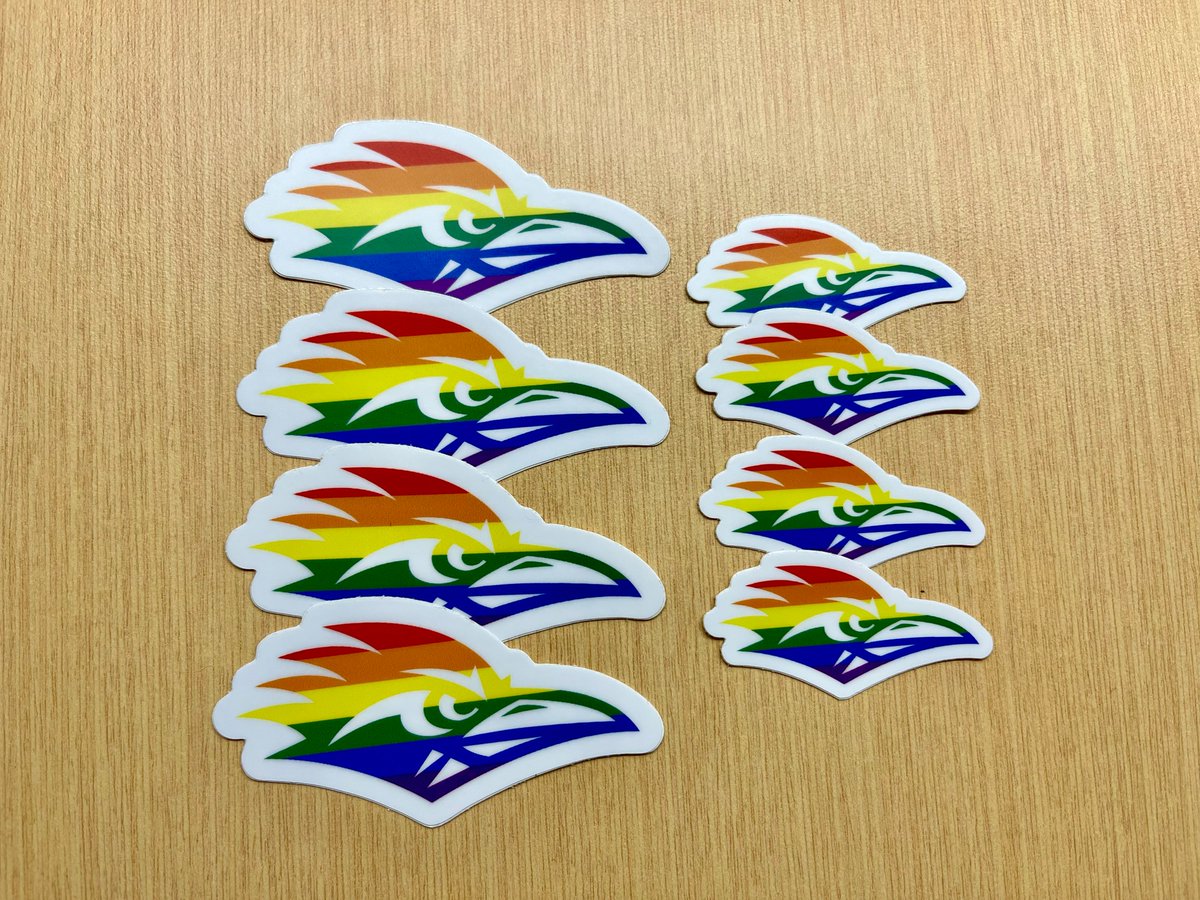 UTSAAlumni's tweet photo. Hey 'Runners - Here's a little rowdy 🌈 theme sticker giveaway in honor of #PrideMonth! 

❤️Like
🧡RT
💚Follow
💙Tag a friend

Contest closes 6/3 https://t.co/pXVcHywZAL