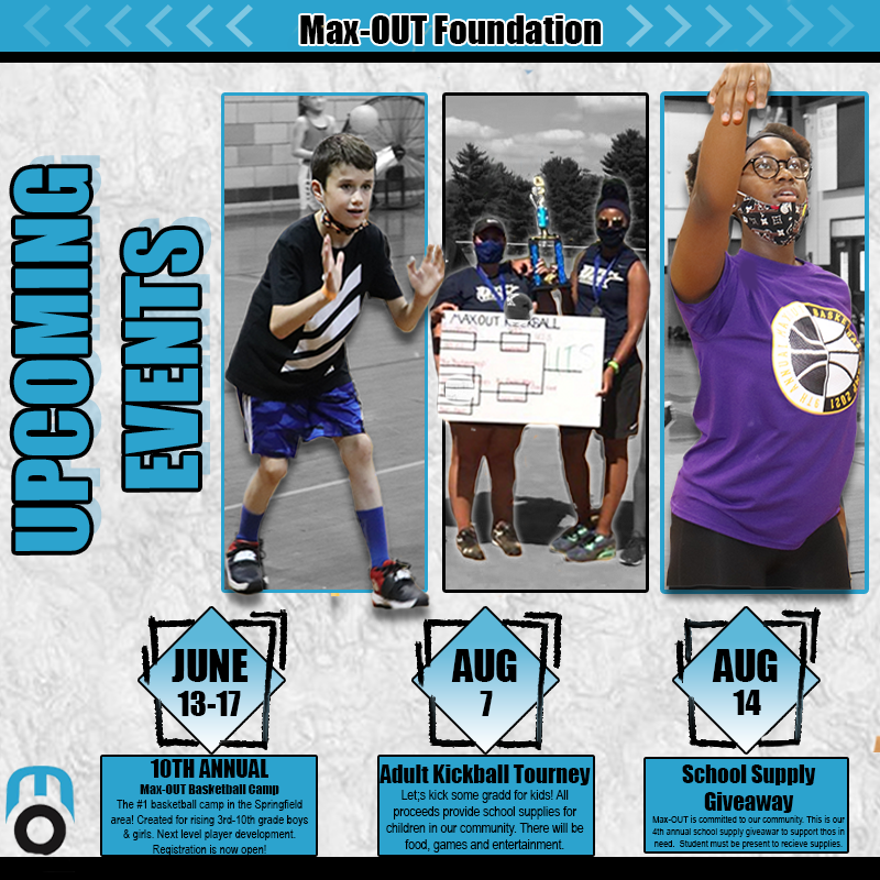 It’s finally June and you know we are taking the summer to the max! We have some amazing events coming up over these next few months, so mark your calendars and we hope to see you there! #MaxOUT #kickball #basketballcamp #schoolsuppliesdrive #fundraiser