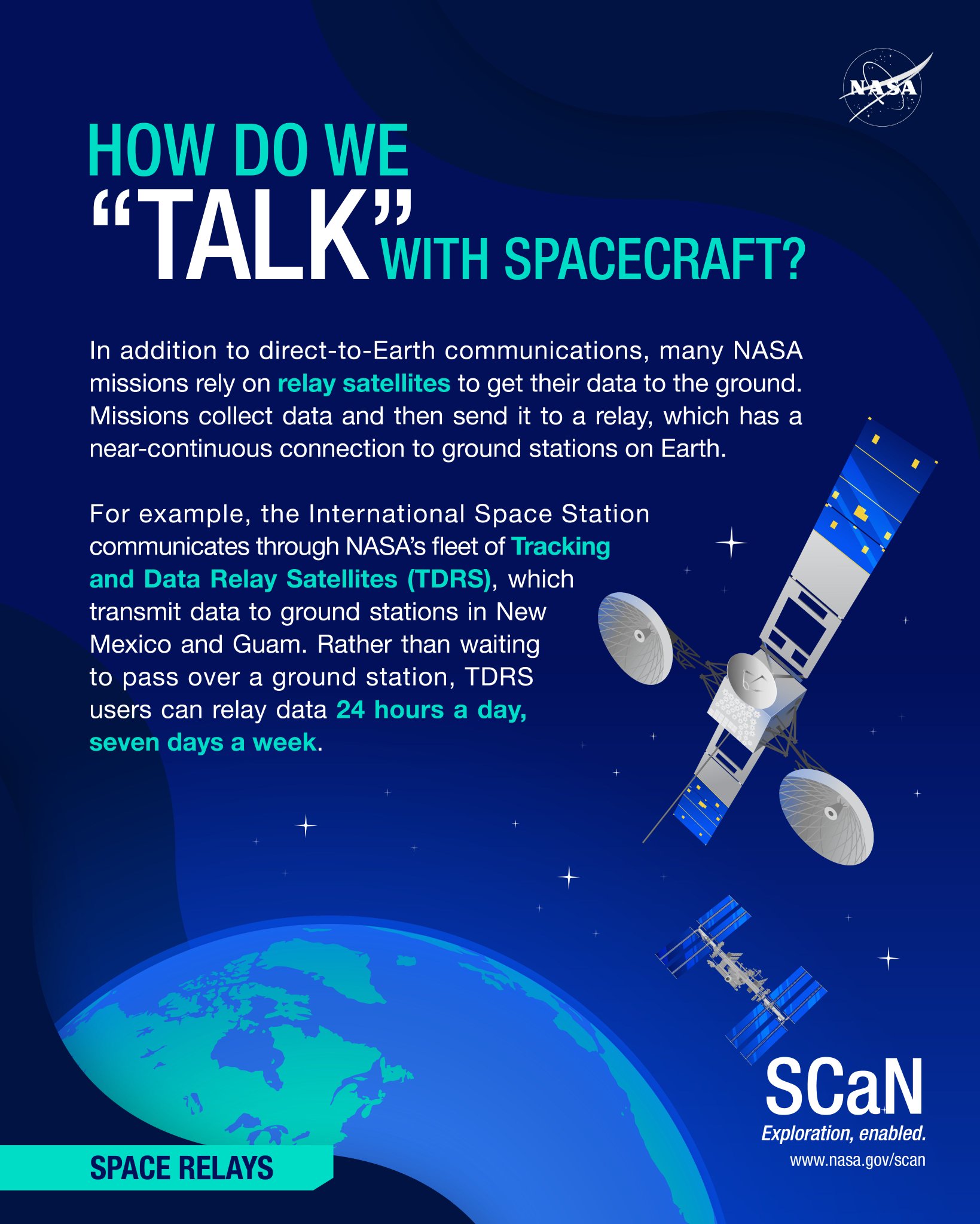 NASA Space Communications and Navigation on Twitter "While some