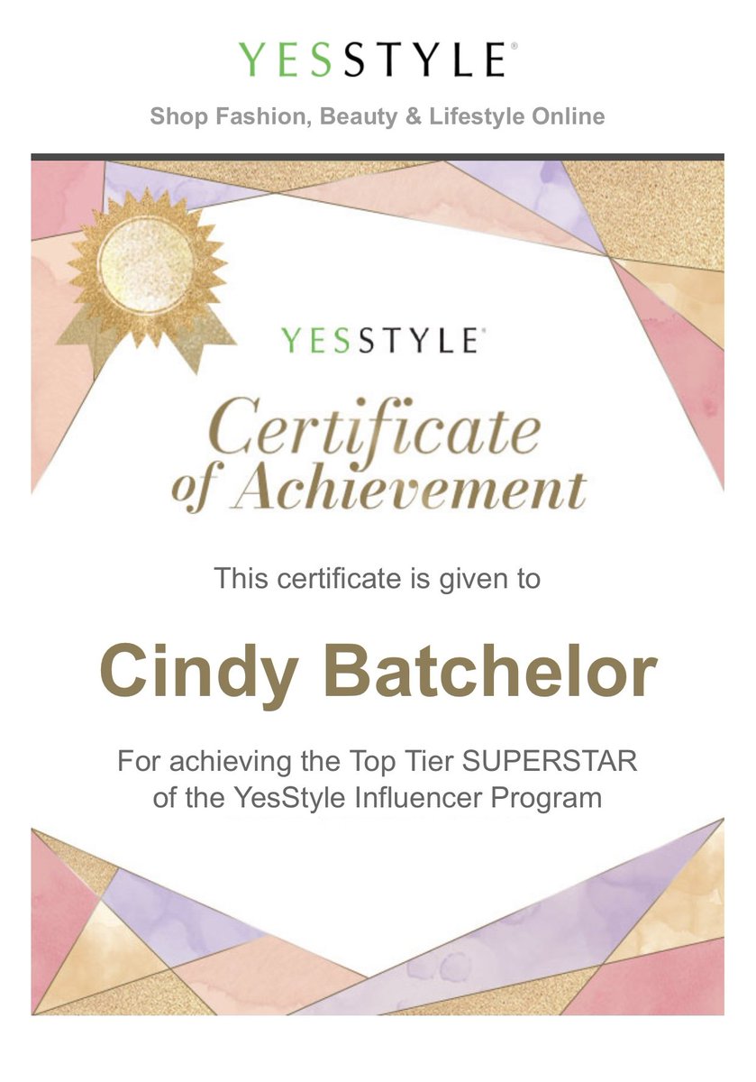 ladyboarder9669's tweet photo. Yay! I was awarded TOP INFLUENCER from #yesStyle #fashion #beauty
@YesStyle @ysinfluencers #topinfluencers #bestInfluencers #topFashionInfluencer #topBeautyinfluencer #contentcreator #BESTcontentcreator #bestfashioninfluencer #bestBEAUTYinfluencer https://t.co/RsFTCt11yC https://t.co/wHHo4Zxmke