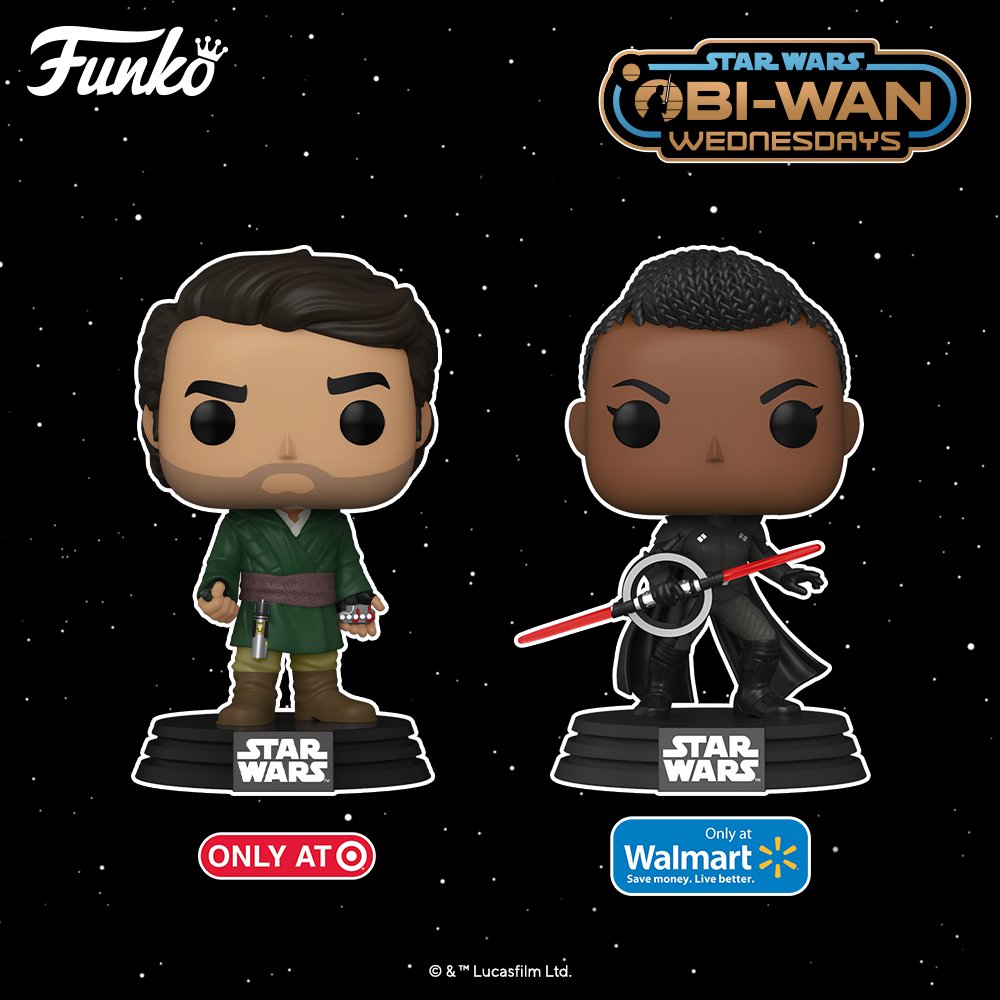 Celebrate the light and the dark in your collection with STAR WARS™ OBI-WAN KENOBI™ – Haja Estree™ and Reva™ with saber. Pre-order these exclusive POPS! for your collection today! bit.ly/3GIsSqI and bit.ly/3x86BiJ #ObiWanWednesdays #Funko #FunkoPop #STARWARS