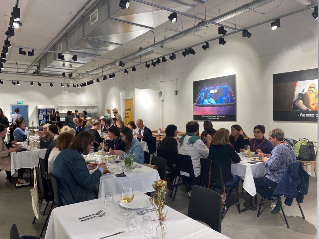 AccessCulture's tweet photo. After the first day of the final #accesurbact event with presentations from Dublin, London, Riga and Sofia: diner at the OSCAM  museum #cultureforall https://t.co/ic2EW5gBvB