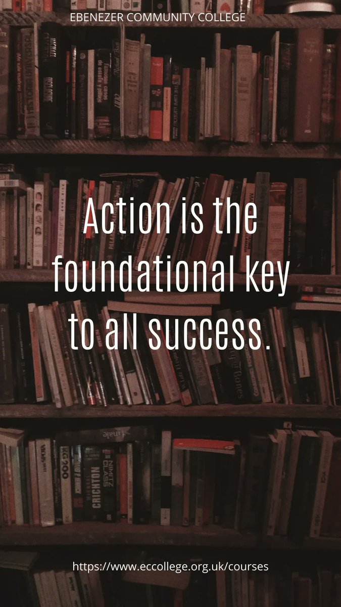 ECCTrainingLdn's tweet photo. The quote for today: ''Action is the foundational key to all success.’' https://t.co/4vWI4PmwUP