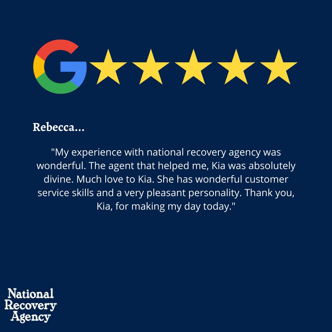 Thanks Rebecca! We appreciate your review. 
#5starreview #NRAGroup #DiscoverHowWeRecover