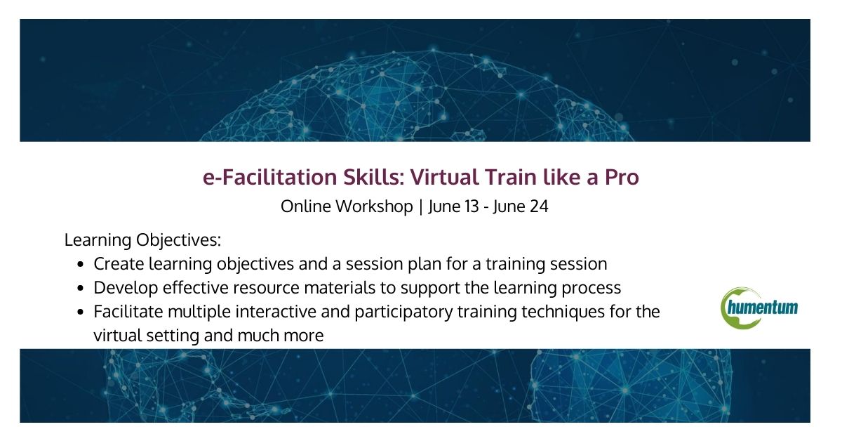 humentum_org's tweet image. Don&apos;t miss out on this workshop designed to empower #humanitarian and development professionals to deliver high-impact training and event activities in #virtual settings.

Register here: ow.ly/sqj950JmZxZ

#developmenttraining