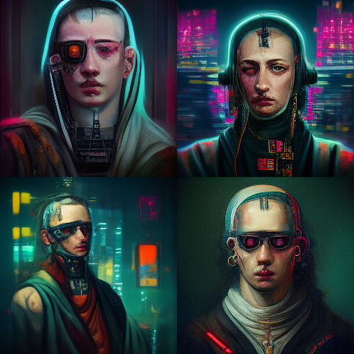 bcandeias's tweet photo. renaissance painting of a cyberpunk #midjourney https://t.co/tdNg6D2q9Z