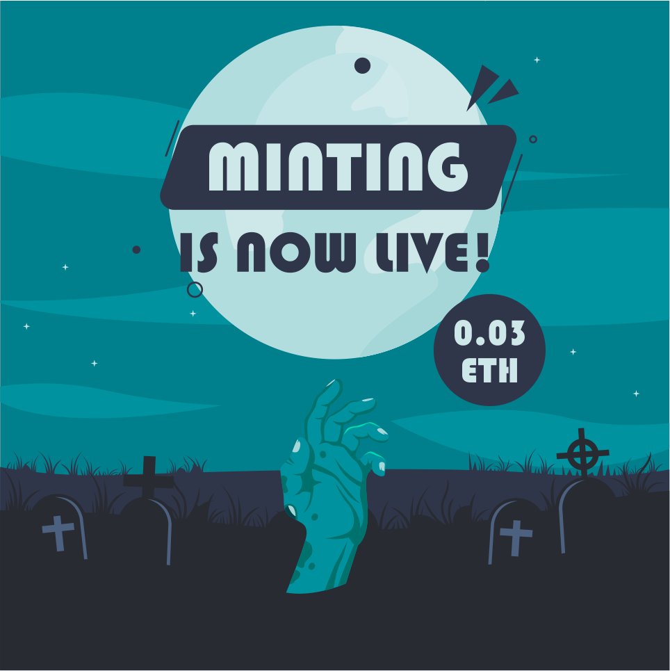 ZombieCorpr's tweet photo. START SALE 🔥
Minting is now live https://t.co/kEPIKQ4VeA

#NFT #NFTs #NFTArt #NFTArtist #NFTCollector #NFTCommunity #NFTDrop #NFTProject #OpenseaNFT #ETHnft #NFTcollection https://t.co/LE8v55SgO1
