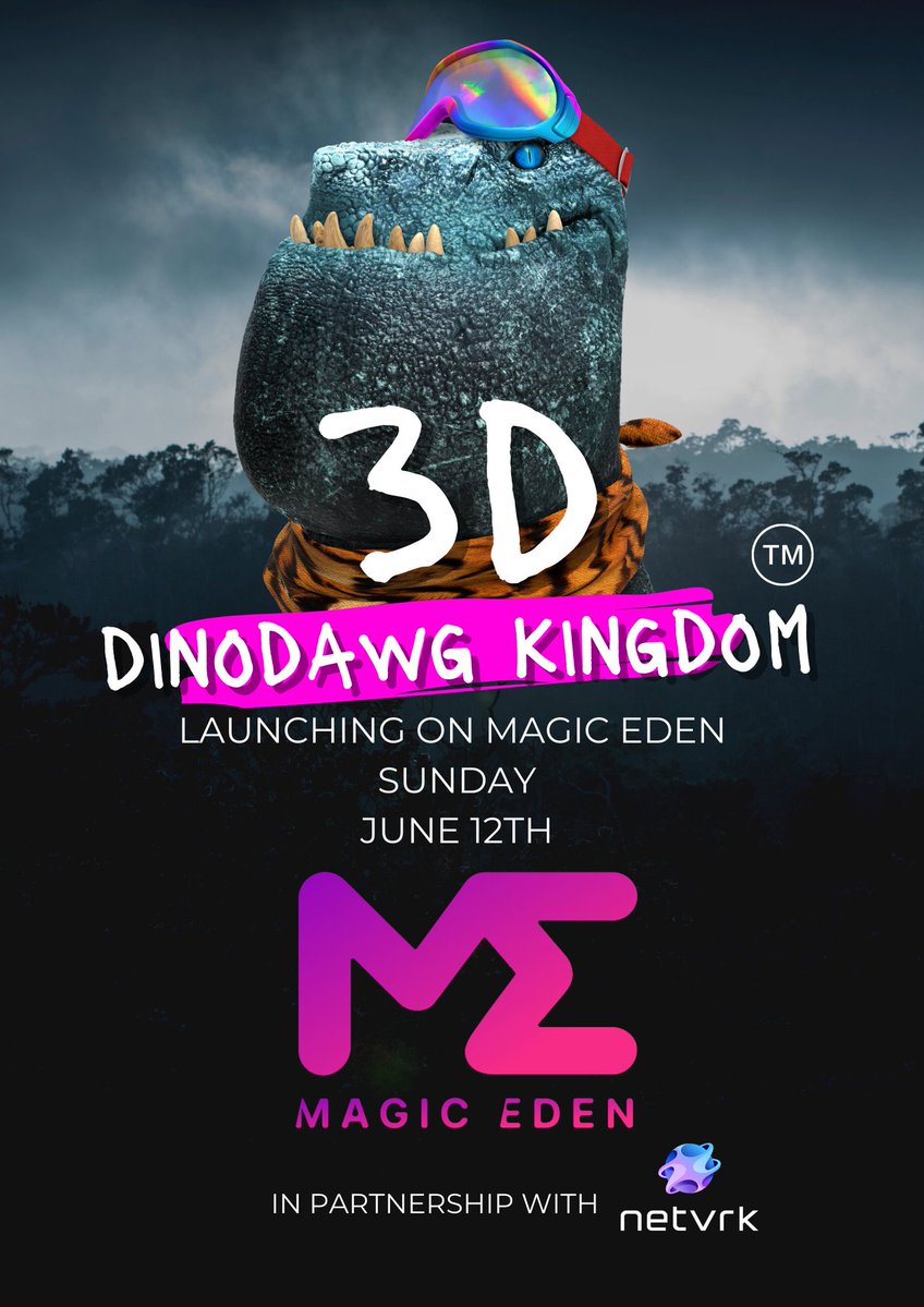 MintOfTheDay's tweet photo. 📢 .5 $SOL &amp; 5 WL Giveaway with Dinodawg Kingdom™️!

Oscar winning team🏆
🚀 Minting this June 12th on Magic Eden! 

✨ ♥️ RT &amp; Tag 3 Friends
✨ Follow @DinodawgKingdom &amp; @MintOfTheDay🔔 

⏰ 6 Winners - 24h! 

#SolanaGiveaways #NOTIGANG https://t.co/9ldFof0FwQ
