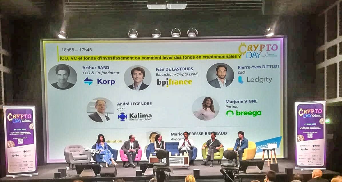 Nous avons eu la chance d'écouter <a href="/ARTHURBARD/">Arthur Bard</a>, CEO de <a href="/Korpnetwork/">@KORP</a> , lors d'une table de ronde au #cryptoday  🙏. Évènement très enrichissant, qui remplit de motivation les acteurs du #web3 👌 Merci à <a href="/financeinnov/">Finance Innovation</a>

#crypto #blockchain #NFT