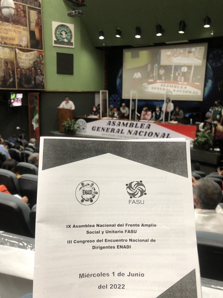 selenearellano's tweet photo. IX Asamblea Nacional del Frente Amplio Social Unitario FASU y III Congreso del Encuentro Nacional de Dirigentes ENADI.
“Unidad, Democracia y Lucha Social”
#FASU #ENADI #STRM #Unidad #Democracia #LuchaSocial #FuerzaSTRM #OrgullosamenteTelefonista #PorAmorAMéxico https://t.co/DeMLWdx7TK