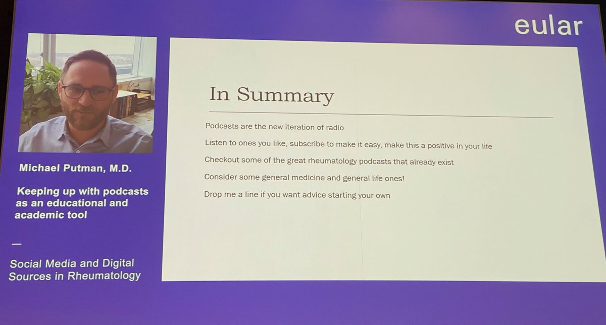 eular_ARD's tweet photo. #EULAR2022 @EMEUNET Session on #socialmedia & #digitalsources 🖥️ 📱 🎧 @carmona_loreto @ertogrul_cagri
🔵 Academic Twitter Loop by @Lupusreference
🔴 Podcasts for #medicaleducation by @EBRheum
⚪ The voice of patients by @SimonRStones
Share your experience and ideas! 📢 >LA https://t.co/H2XqV8RePY