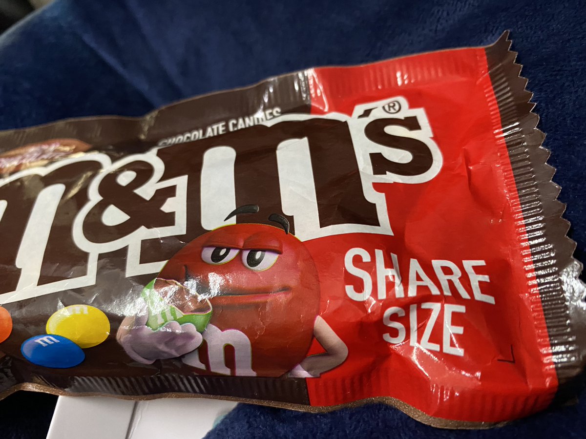 KellyFerrara's tweet photo. There is a disconnect between what I think is a 'share size' of M&amp;Ms and what the packaging company thinks. #chocolate #Ms https://t.co/w6t7GmGFfo