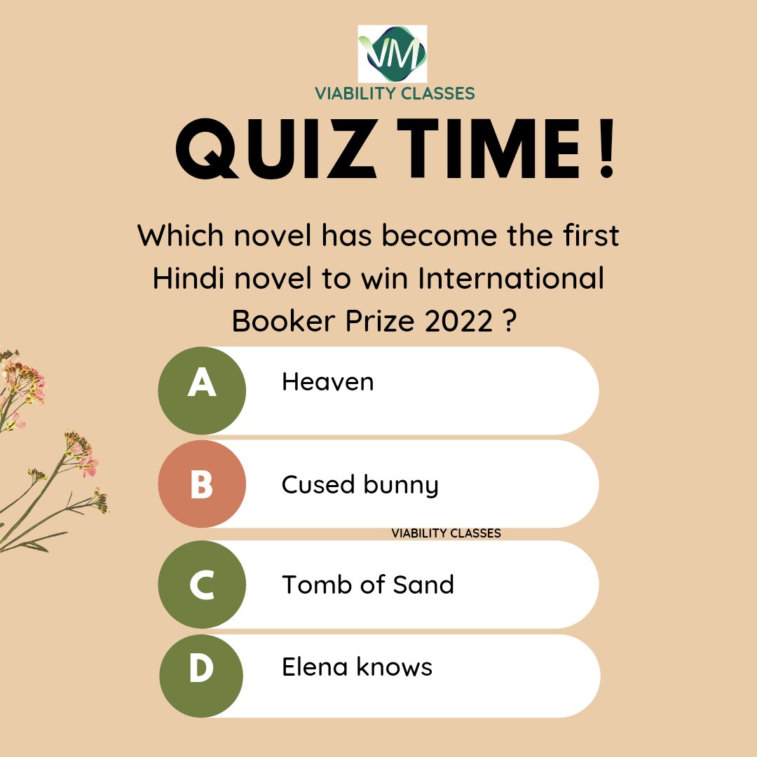 ViabilityC's tweet image. Comment your answers? 
#quiztime 
#viabilityclasses 
#bookersprize