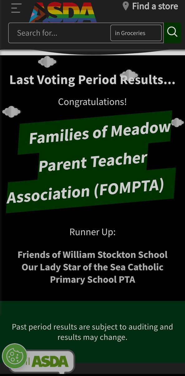 FOMPTA's tweet photo. Thanks to everyone who voted, according to the Asda website we won 🥳 We still need official confirmation once they've reviewed and verified the results. https://t.co/LzX27dhDYF