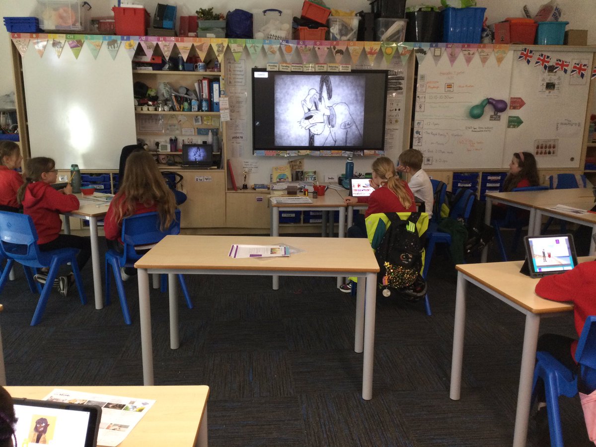 SchoolHillside1's tweet photo. A recap of #Cumulus for the #FilmBuffChallenge at #HillsideFilmClub today, followed by review writing, creative challenge, then into the archives for a clip of the Coronation and look at how @Disney #SnowWhite animation was created before a @kahoot! @intofilm_edu @intofilm_scot https://t.co/7GU7x3y9Bd