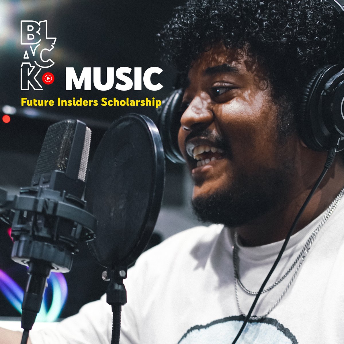 So excited to announce that <a href="/YouTube/">YouTube</a> is bringing back the #YouTubeBlack Music Future Insiders Scholarship again this year! 10 students will receive a FULL RIDE scholarship to our Live Online Music &amp; Industry Fundamentals Program. Apply at bit.ly/3a9Wy3D. <a href="/YouTubeMusic/">YouTube Music</a>