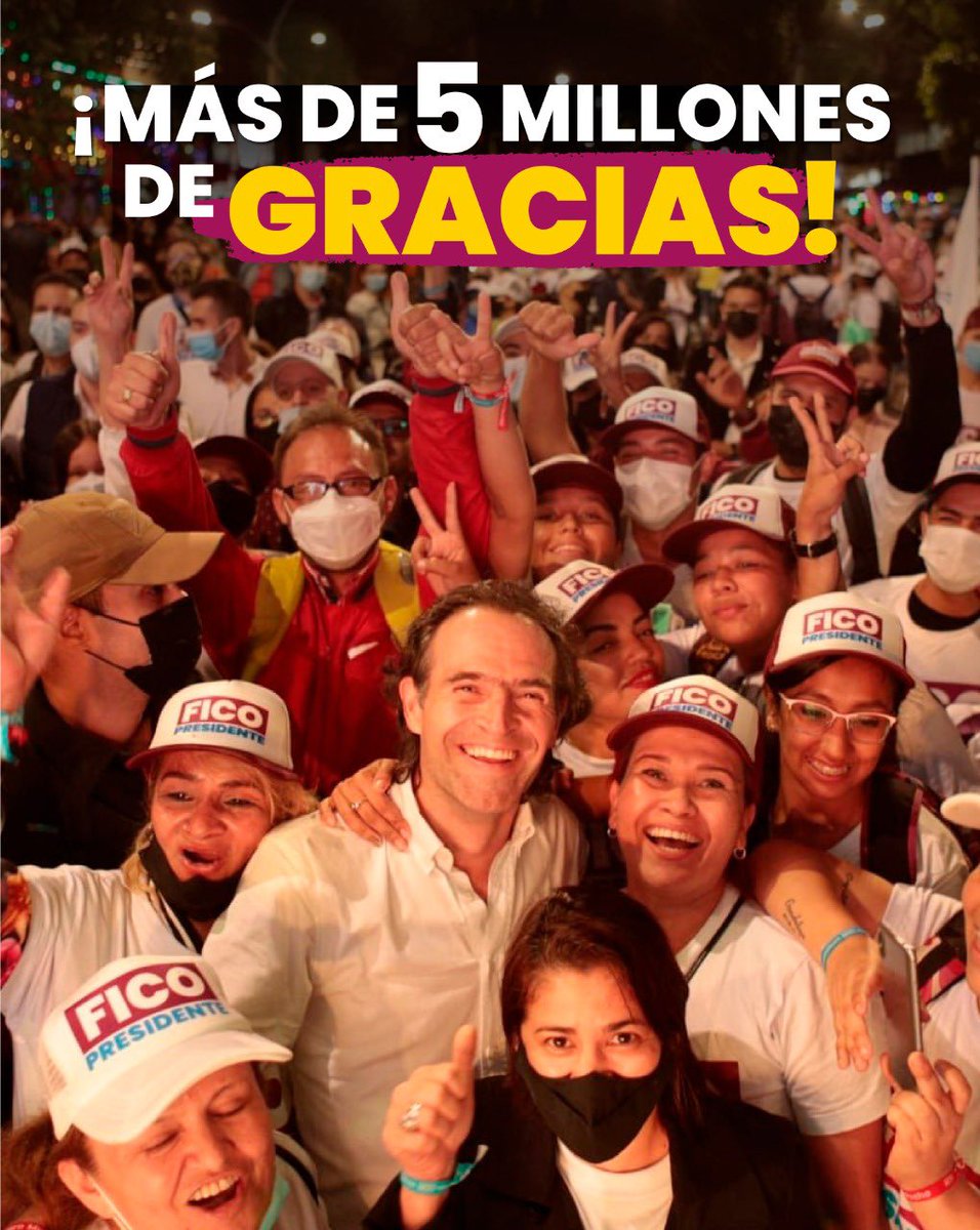 En estos días, solo he tenido un sentimiento en mi corazón: gratitud. Por una campaña hecha con el alma, por cada uno de los abrazos, porque la esperanza de un país mejor sigue viva. Mi amor por Colombia hoy es más grande que nunca. Desde donde esté, buscaré unir a nuestro país.