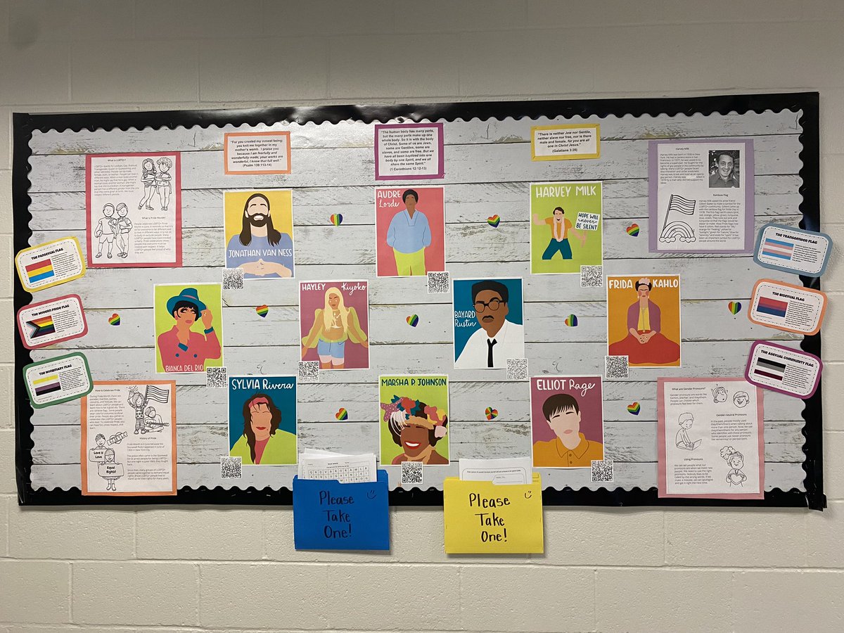 MsFraserHR's tweet photo. June is #PrideMonth! We are ALL made in God’s image ✝️🌈 Celebrating and rallying behind our 2SLGBTQIA+ community is something we take to heart as @holyrosaryhoyas!“…Love one another … everyone who loves is born of God and knows God.” 
1 John 4:7-8 @WellingtonCath https://t.co/Ss8ZXcu0p7