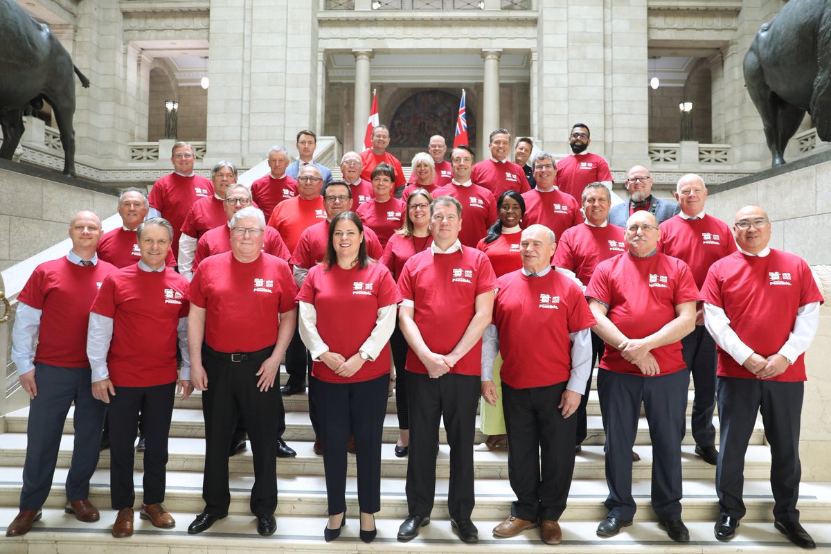 Hon. Doyle Piwniuk (@minpiwniuk) on Twitter photo I’m honoured to stand with our Premier, <a href="/HStefansonMB/">Heather Stefanson</a> and my @PCcaucus colleagues in support of Red Shirt Day. Our government stands with people and families living with disabilities and supports accessibility and inclusion for all Manitobans. #mbpoli I’m honoured to stand with our Premier, <a href="/HStefansonMB/">Heather Stefanson</a> and my @PCcaucus colleagues in support of Red Shirt Day. Our government stands with people and families living with disabilities and supports accessibility and inclusion for all Manitobans. #mbpoli