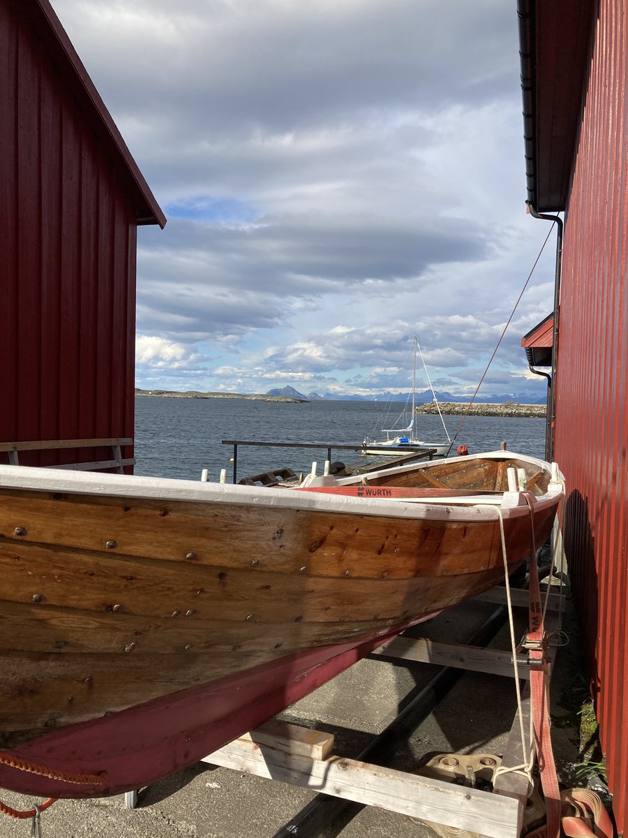 Traditional fishing boat in Lovund, Norway, 66° 22’N Museum closed but a fascinating island to visit.