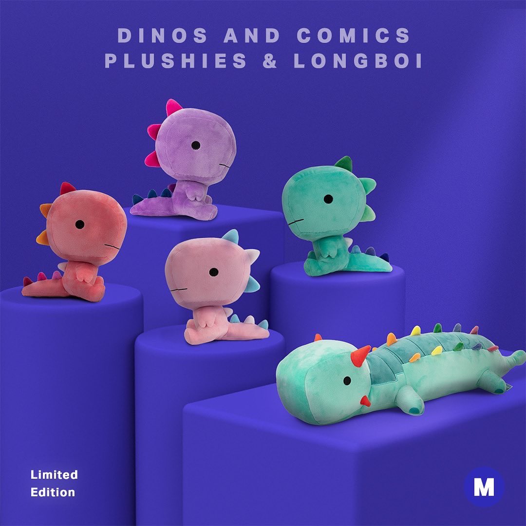 dinos and comics plush