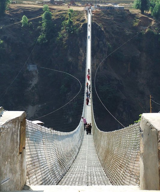 Kushma Gyadi – Highest & Longest Suspension Bridge in Nepal. 😳