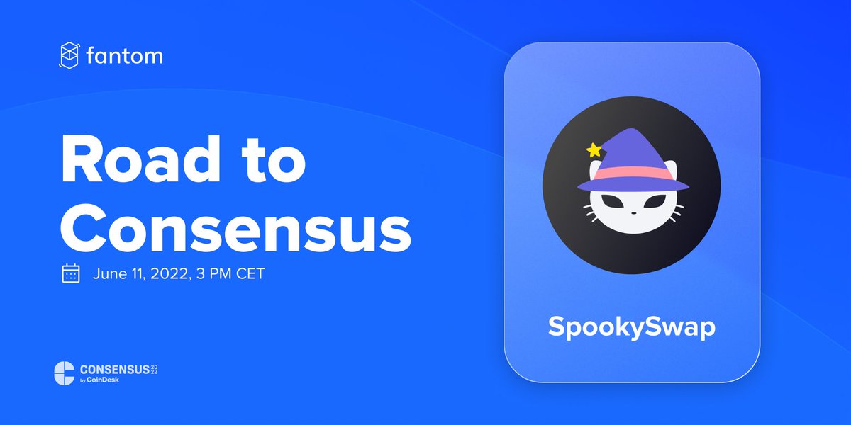 SonicLabs's tweet photo. 😻 We are over joyed to have a flagship Fantom DEX @SpookySwap speaking at @Consensus2022!

Since launch, SpookySwap has generated $110M+ in user earned fees, with $55B+ total trade volume. In Q1 '22, SpookySwap amassed over 120,000 users.

For the community, by the community. https://t.co/SAwIGIrrCS