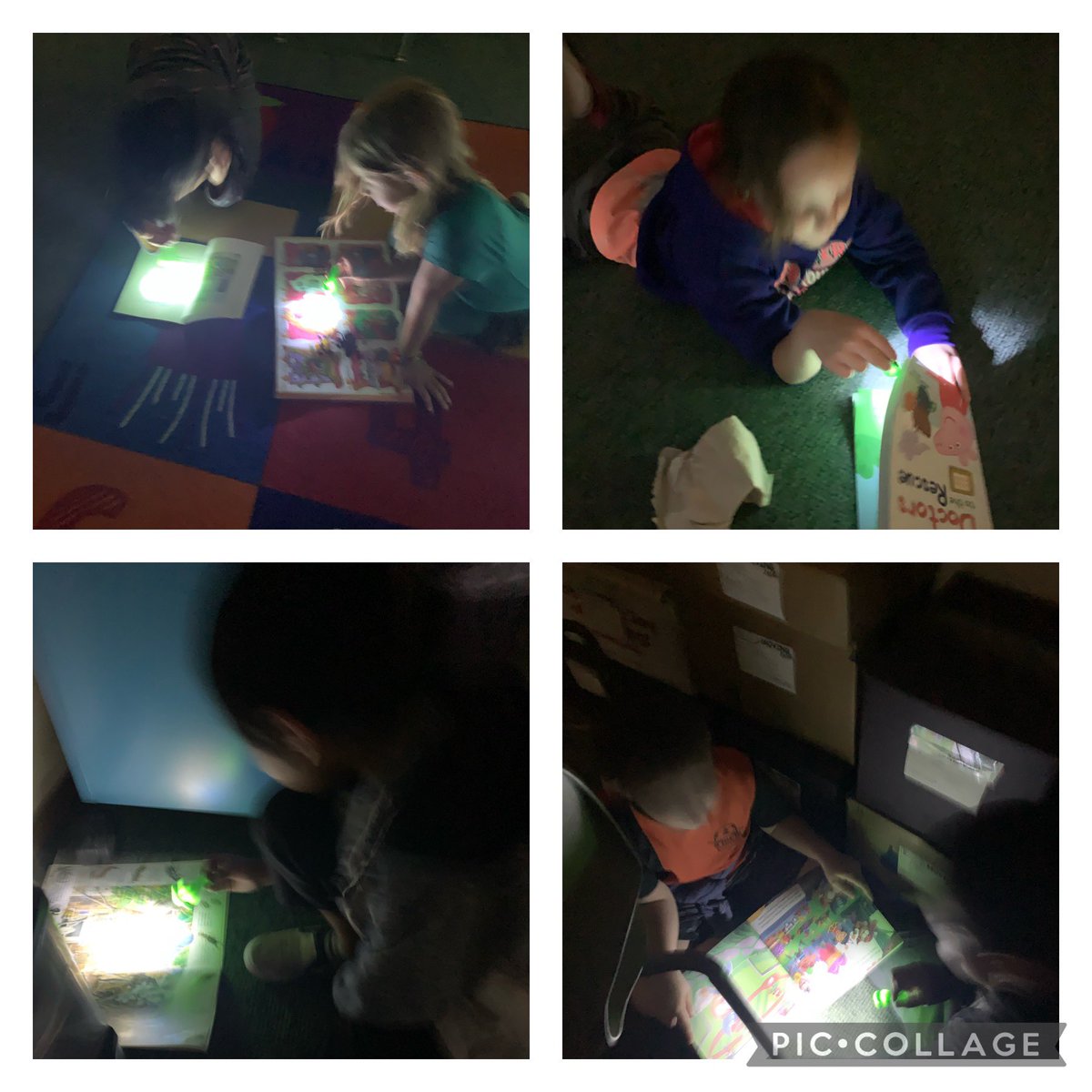 We are having fun reading with flashlights this afternoon! 🔦#theMESway