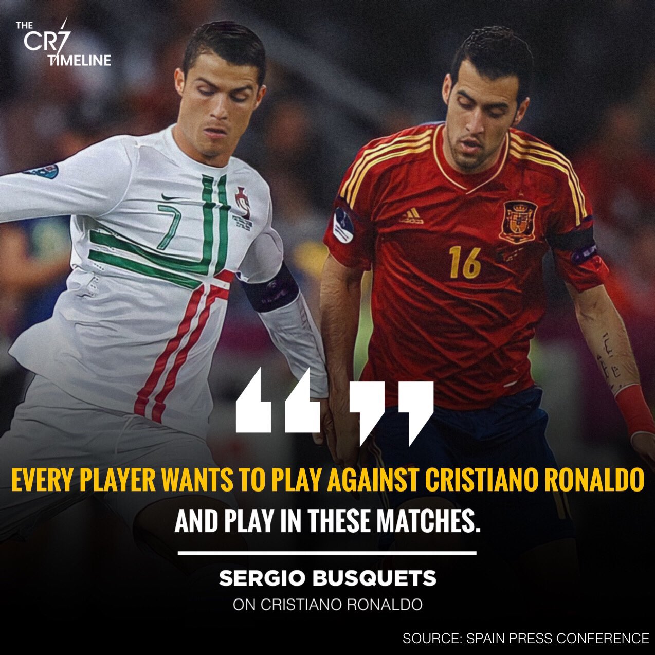 The CR7 Timeline. on Twitter "🇪🇸 SERGIO BUSQUETS on Cristiano Ronaldo