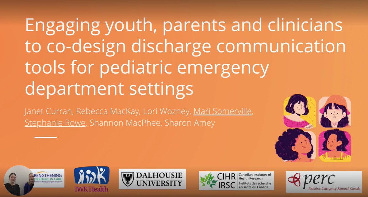 Dr Mari Somerville (@marisomerville) on Twitter photo So fun co-presenting with youth partner @stephanieerowe on behalf of <a href="/JCurran_lab/">Strengthening Transitions in Care Lab</a> on our #educate study during #VCAHSPR22
@IWKHealth So fun co-presenting with youth partner @stephanieerowe on behalf of <a href="/JCurran_lab/">Strengthening Transitions in Care Lab</a> on our #educate study during #VCAHSPR22
@IWKHealth