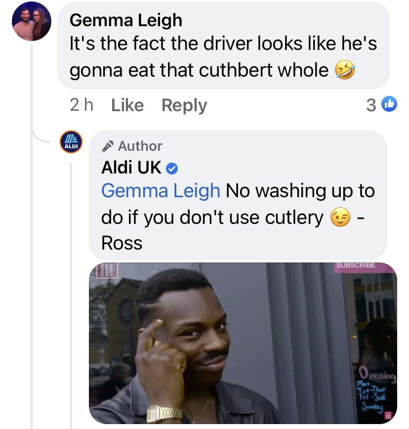 _ellielou97's tweet image. Aldi’s social media team are another level I swear 💀💀💀 #CuthBack