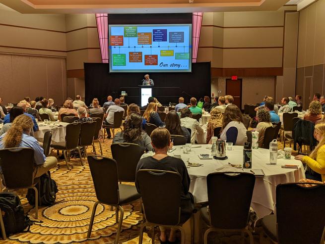 Opening session at #anrep2022 with Dr. Ken Kornheiser providing insights on Kalamazoo River Watershed issues