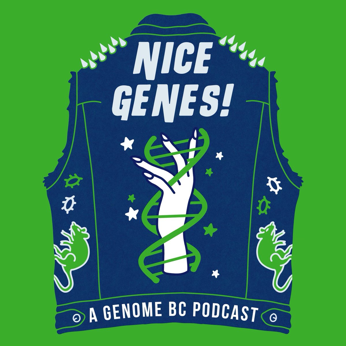 GenomeBC's tweet photo. This month we're launching our new podcast ‘Nice Genes!’ 

Find the trailer wherever you get your podcasts, then join us June 7 when we drop Ep1 featuring host @kaylee_byers &amp; guest @ItsScienceSam as they discuss the what, the why, and the how of genomics.

#NewPodcast #NiceGenes https://t.co/u0QjDtddFb